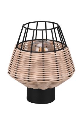 Trio Borka R51261036 tafellamp met rotan vlechtwerk