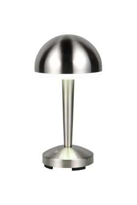 Trio Mendorez R54541107 staal kleurige tafellamp op batterijen