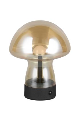 Reality Dooley R54981113 amber glazen oplaadbare tafellamp