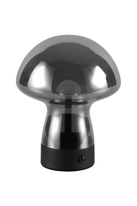 Batterijlamp Dooley rookglas 18cm
