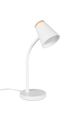Reality Pongo R55831101 mat witte kunststof tafellamp