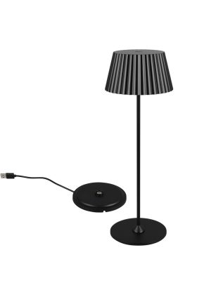 Reality Suarez R57706132 zwarte oplaadbare tafellamp
