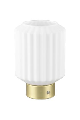Reality Lord R57761101 mat messing met opaal glazen oplaadbare tafellamp