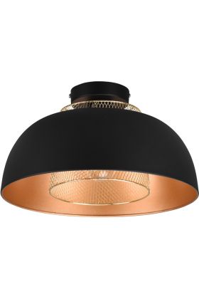 Trio Punch R60811032 mat zwarte plafondlamp