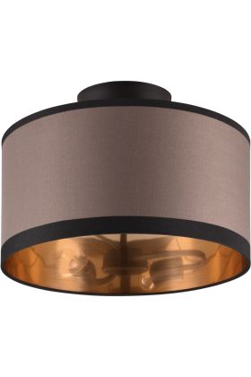 Trio Davos R61552041 taupe kleurige plafonniere