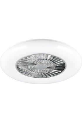 Reality Visby R62402106 wit met chroomkleurige plafondventilator