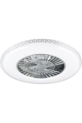 Reality Visby R62402106 wit met chroomkleurige plafondventilator