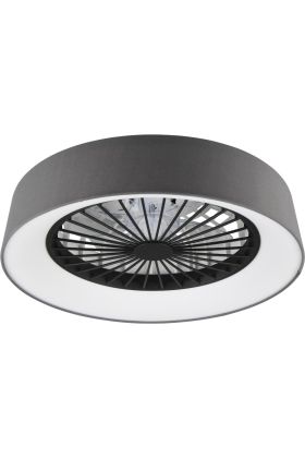 Reality Visby R62402106 wit met chroomkleurige plafondventilator