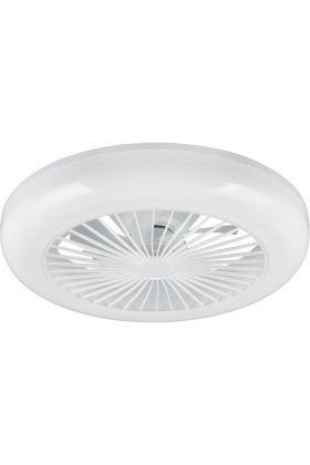 Reality Visby R62402106 wit met chroomkleurige plafondventilator