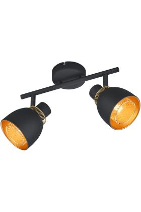 Trio Punch R80812032 zwarte spot met goud acccenten