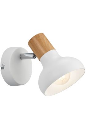Trio Latika R81521031 witte spot met houtkleur