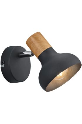 Trio Latika R81521032 zwarte spot met houtkleur