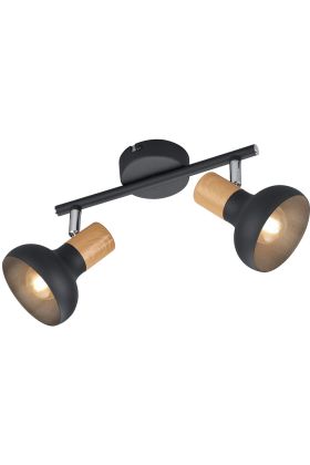 Trio Latika R81522032 zwart spot met metaal
