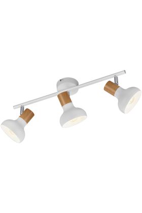 Trio Latika R81523031 witte spot met houtkleur