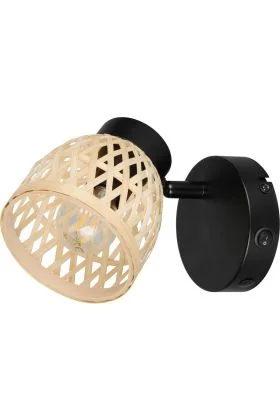Casalum Laurent R86091732 wandspot met gevlochten bamboe kap
