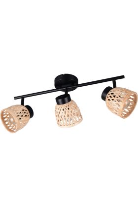 Casalum Laurent R86093032 zwarte spot met gevlochten bamboe kapjes