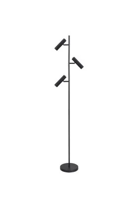 Freelight Undici S3703Z zwarte vloerlamp met drie spotjes voor 35mm GU10 lampen