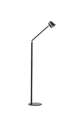 Freelight Trieste S4601Z matzwarte vloerlamp met vierkant naar rond kapje en driestappen dimmer