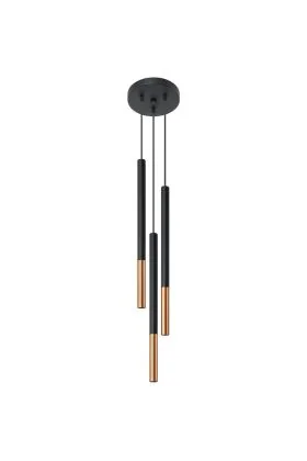 Sollux Mozaica SL.0890 zwart met koperen hanglamp