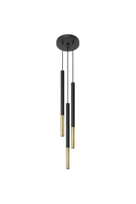Sollux Mozaica SL.0893 zwart met goud kleurige hanglamp