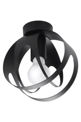 Sollux Tulos SOL1086 mat zwarte plafondlamp van metaal