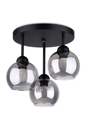 Sollux Alino SL.1140 zwart rookglazen plafondlamp