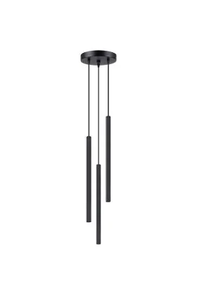 Sollux Arche SL.1341 zwart geribbelde buis hanglamp