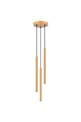 Sollux Arche SL.1342 goudkleurig geribbelde buis hanglamp