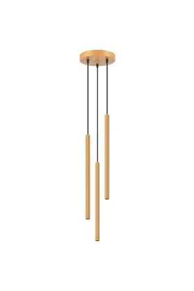 Sollux Arche SL.1342 goudkleurig geribbelde buis hanglamp
