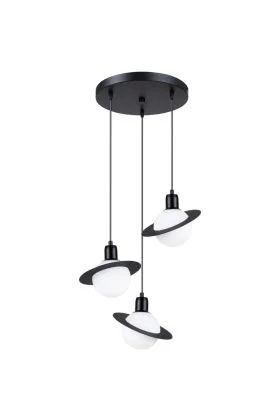 Sollux Hyperion SL.1359 zwarte hanglamp planeten
