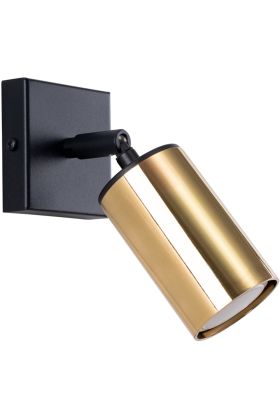 Sollux Winx SL.1382 gouden spot met zwarte wandplaat