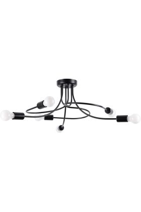 Sollux Levar SL.1456 zwarte plafondlamp