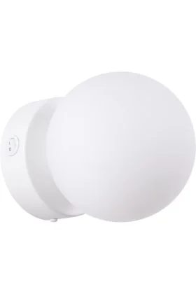 Sollux Yoli SL.1460 witte bolvormige wandlamp