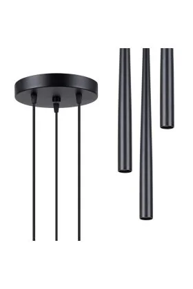 Sollux Bliss SL.1463 zwarte cilindervormige buis hanglamp