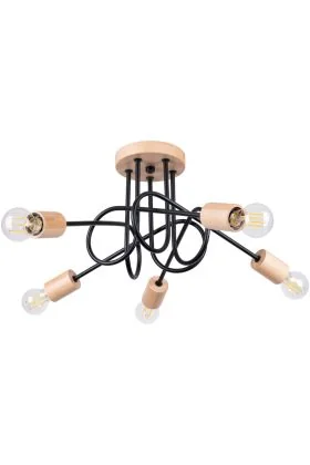 Plafondlamp Ember zwart 61cm