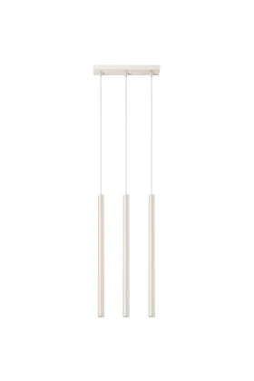 Sollux Pastelo SL.1514 beige hanglamp met drie buisvormige kappen