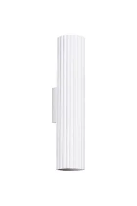 Sollux Karbon SL.1539 wit geribbelde updown wandlamp