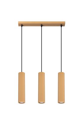 Sollux Karbon SL.1556 goudkleurig geribbelde hanglamp
