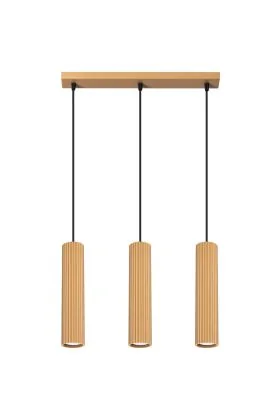 Sollux Karbon SL.1556 goudkleurig geribbelde hanglamp
