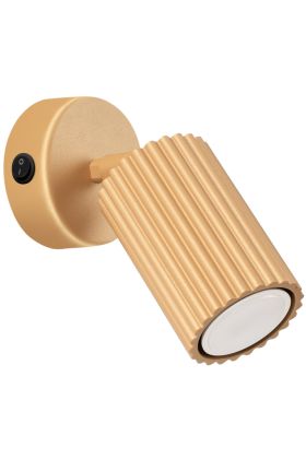 Sollux Karbon SL.1560 goudkleurige geribbelde wandspot