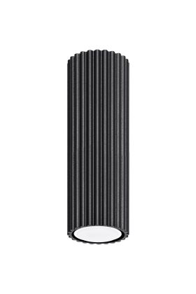 Sollux Karbon SL.1569 zwarte geribbelde plafondlamp