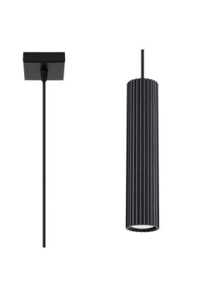 Sollux Karbon SL.1573 zwart geribbelde handlamp