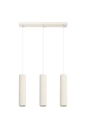 Sollux Karbon SL.1594 beige geribbelde hanglamp