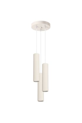 Sollux Karbon SL.1595 beige geribbelde hanglamp