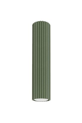 Sollux Karbon SL.1608 olijfgroene geribbelde plafondlamp