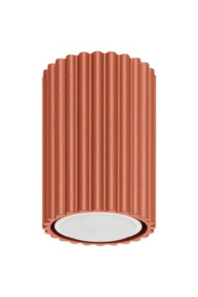 Sollux Karbon SL.1625 oker rode geribbelde plafondlamp