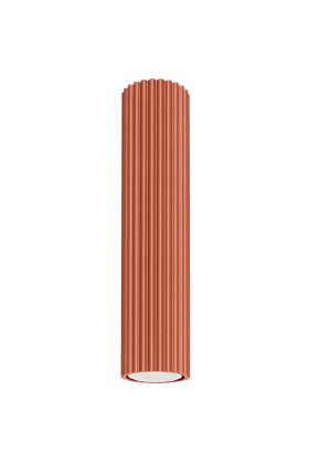 Sollux Karbon SL.1627 oker rode geribbelde plafondlamp