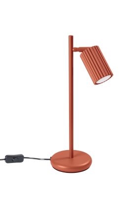 Sollux Karbon SL.1643 oker rode geribbelde tafellamp