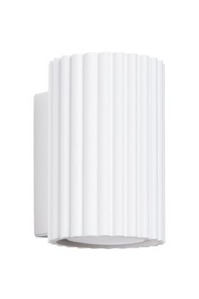 Sollux Karbon SL.1646 wit geribbelde wandlamp