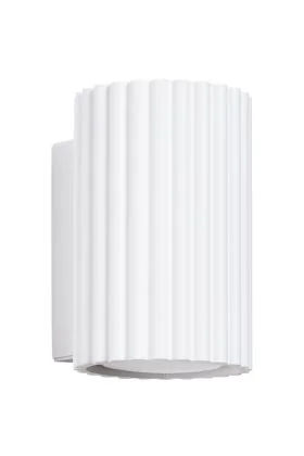 Sollux Karbon SL.1646 wit geribbelde wandlamp